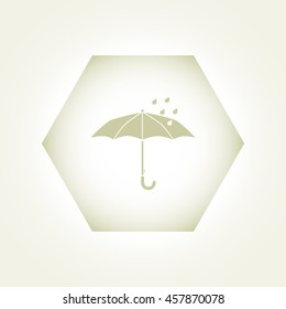 umbrella protect the rain in vector