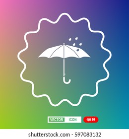 umbrella protect the rain in vector