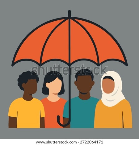 Umbrella Protecting Diverse Group from Hate