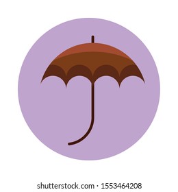 umbrella protection accessory isolated icon vector illustration design