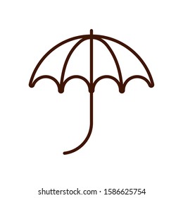 umbrella protection accessory isolated icon vector illustration design