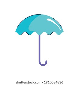 umbrella protection accessory isolated icon vector illustration design
