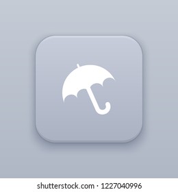 Umbrella, protection button, best vector on a gray background , EPS 10