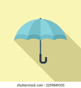 Umbrella protection icon flat vector. Agent service. Call center