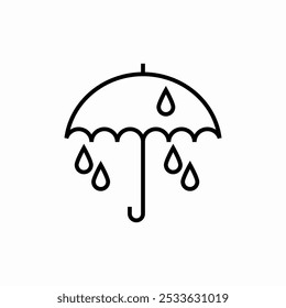 umbrella protection icon sign vector