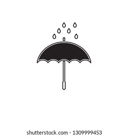 Umbrella Protection Icon Vector Stock Vector (Royalty Free) 1309999453 ...