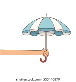 umbrella protection isolated icon