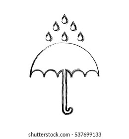 umbrella protection isolated icon vector illustration design