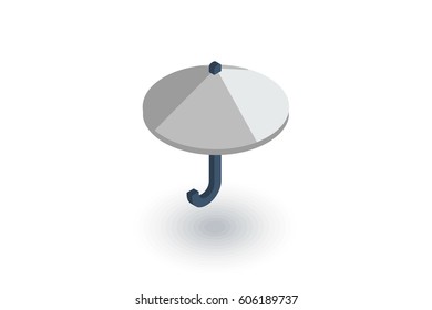 umbrella, protection isometric flat icon. 3d vector colorful illustration. Pictogram isolated on white background