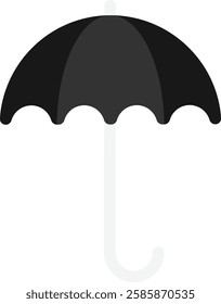 Umbrella Protection Rain Icon Vector Flat Illustration