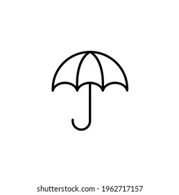 Regenschirm, Schutzschild, einfache dünne Linie, Vektorgrafik