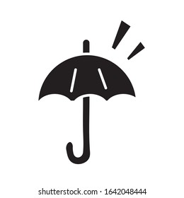 umbrella protection solar accessory flat style icon vector illustration design