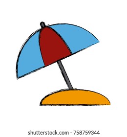 Umbrella protection symbol icon vector illustration graphic design