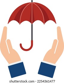 Umbrella Protection  Vector Icon which is suitable for commercial work and easily modify or edit it
