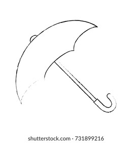 umbrella protective isolated icon