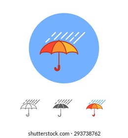 Umbrella with rain
