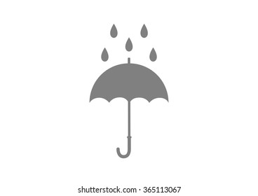 Umbrella in rain  