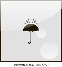 Umbrella and rain.