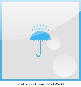 Umbrella and rain.