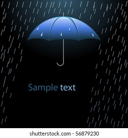 Umbrella in the rain
