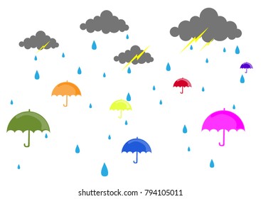 Umbrella in the rain