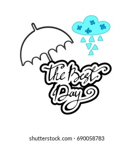 umbrella, rain, cloud, weather, vector, season, sky, illustration, nature, design