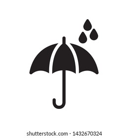 Umbrella with rain drop icon in trendy flat style design. Vector graphic illustration. Suitable for website design, logo, app, and ui. EPS 10.