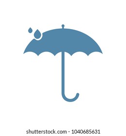 umbrella rain drop vector flat icon