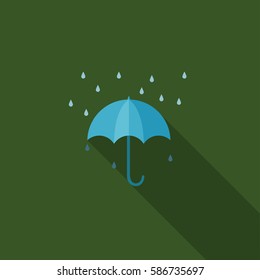 umbrella rain green