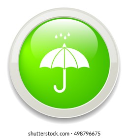umbrella with rain icon
