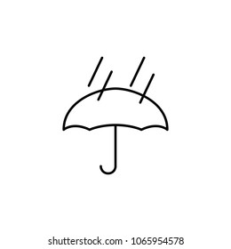 umbrella and rain icon. Element of simple icon for websites, web design, mobile app, info graphics. Thin line icon for website design and development, app development  on white background