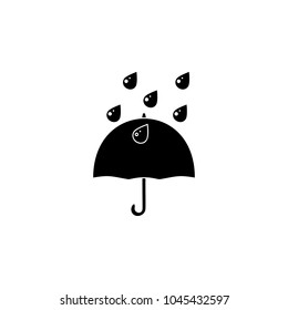 umbrella and rain icon. Element of weather elements illustration. Premium quality graphic design icon. Signs and symbols collection icon for websites, web design, mobile app on white background