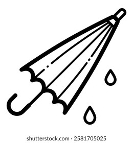 Umbrella Rain Icon Flat Icon Isolated On White Background