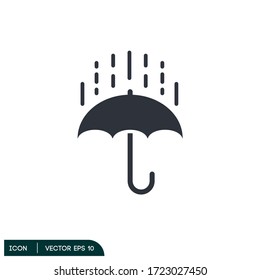 ilustración de icono de paraguas o lluvia vectoriales 10