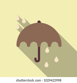 Umbrella rain icon on the background. Vector illustration