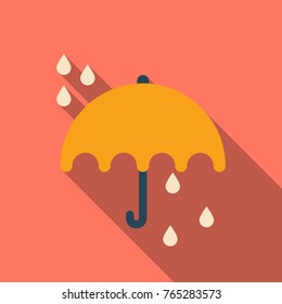 Umbrella rain icon on the background. Vector illustration