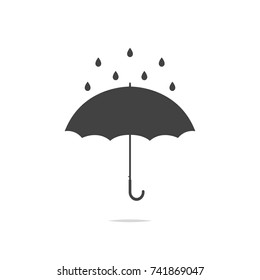 Umbrella Rain Icon Vector