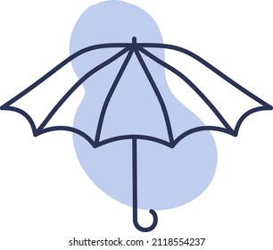 Umbrella for rain, illustration, vector on a white background.