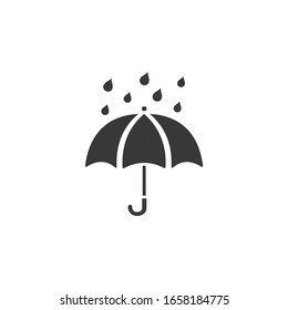 Umbrella and rain. Isolated icon. Seasons vector illustration