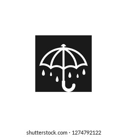 umbrella rain negative space modern logo vector icon download
