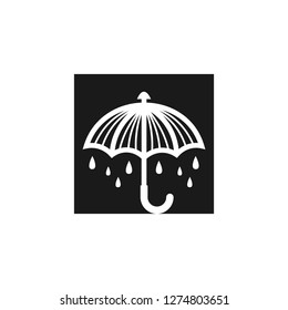 umbrella rain negative space modern logo vector icon download