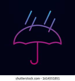 Umbrella and rain nolan icon. Simple thin line, outline vector of web icons for ui and ux, website or mobile application