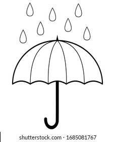 Umbrella Outline Images, Stock Photos & Vectors | Shutterstock