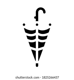 umbrella rain protection accessory glyph icon vector. umbrella rain protection accessory sign. isolated contour symbol black illustration