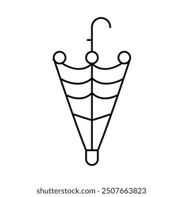 umbrella rain protection accessory line icon vector. umbrella rain protection accessory sign. isolated contour symbol black illustration
