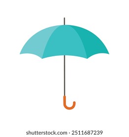 Umbrella. Rain protection parasols for rainy weather. Blue umbrella icon vector illustration.