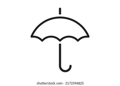 Umbrella rain protection vector icon. Parasol for rainy day protect symbol.