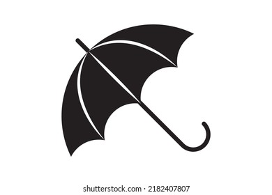 Umbrella rain protection vector icon. Parasol for rainy day protect symbol.