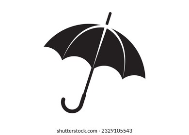 Icono del vector de protección contra lluvia de los paraguas. Símbolo de protección de sombrilla para días lluviosos.