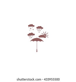 umbrella, rain, snow, sun